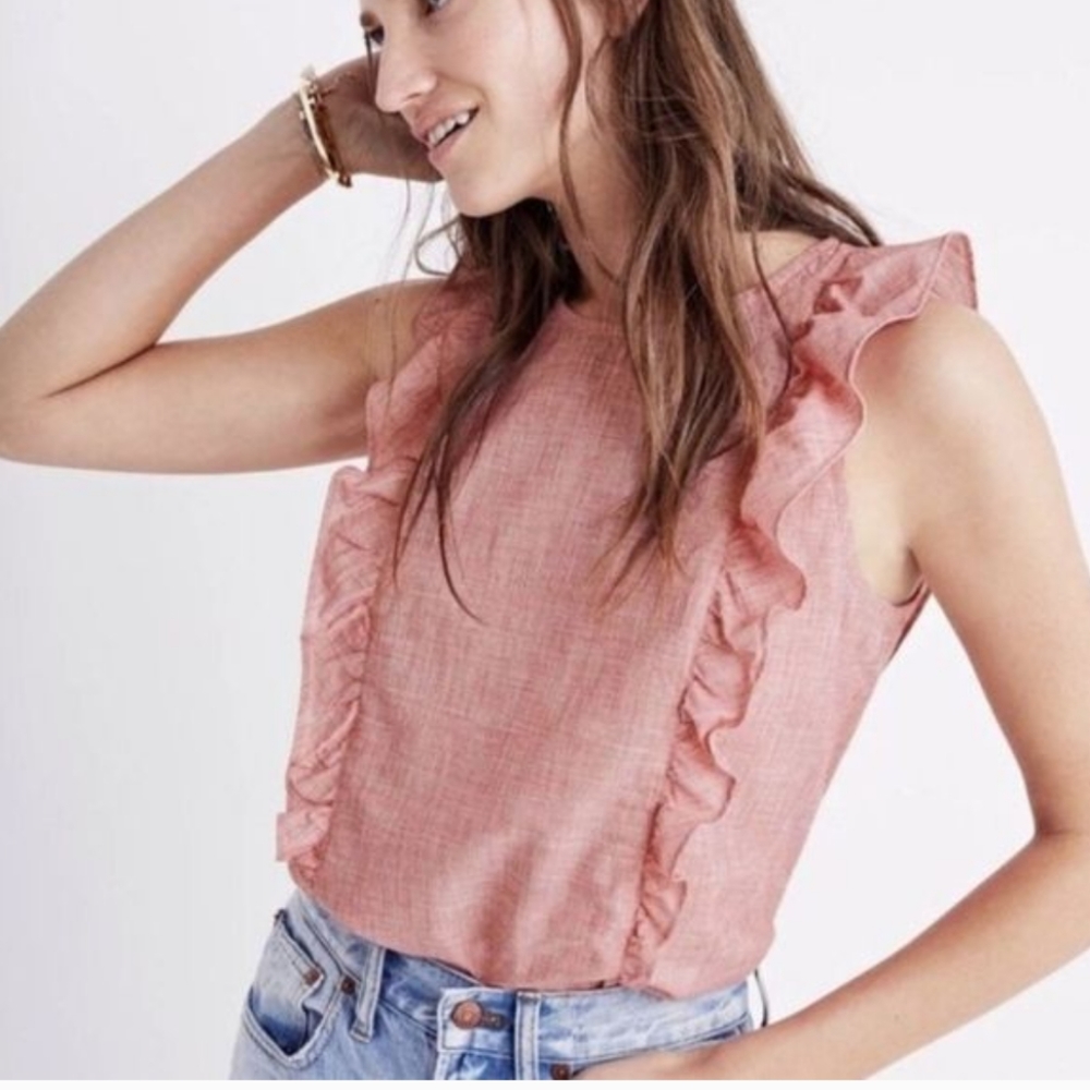 Madewell Sleeveless Ruffle Top